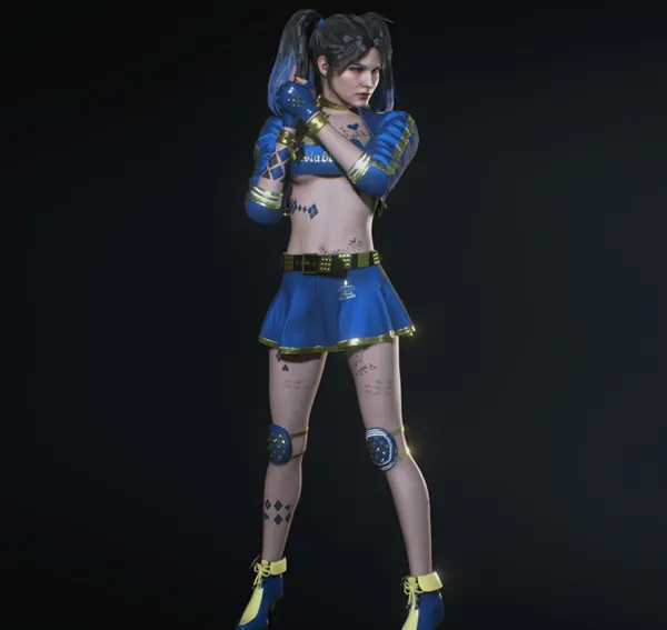 生化危机3重制版吉尔哈莉奎茵天空蓝夹克MOD