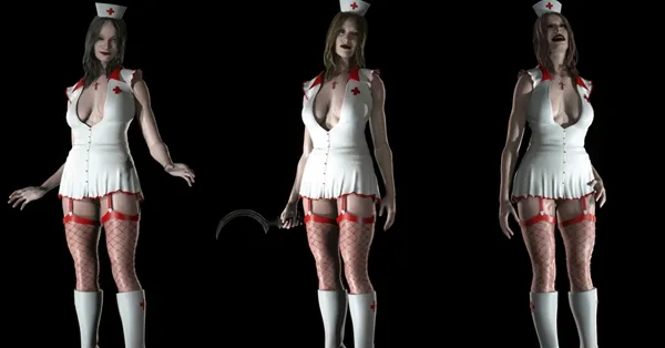 生化危机8村庄蛾女三姐妹性感护士装MOD