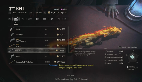 《生化危机4:重制版》Naga Bencona武器替换MOD