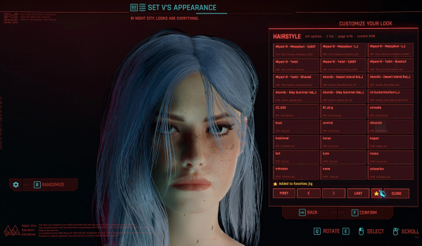 《赛博朋克2077》角色创建界面改进MOD
